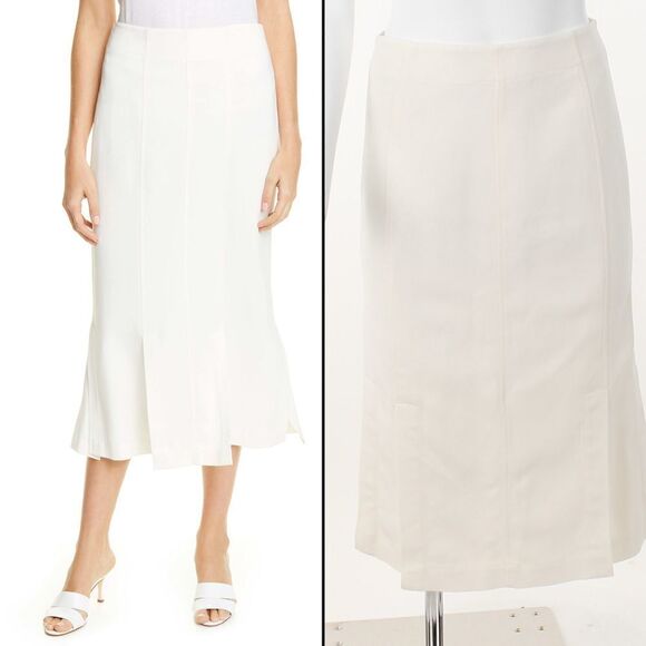 Reiss Flossie Longline Pleated Skirt